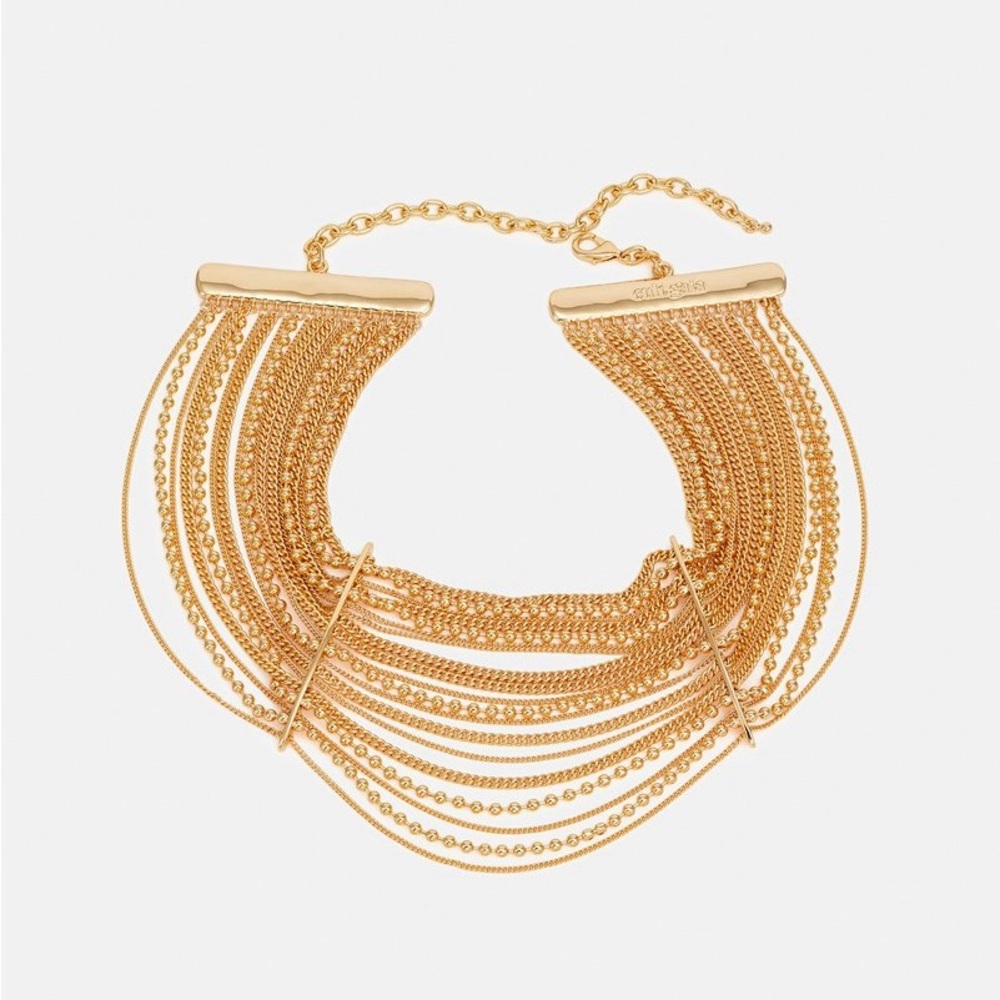 Cult Gaia Lael choker, shiny brass